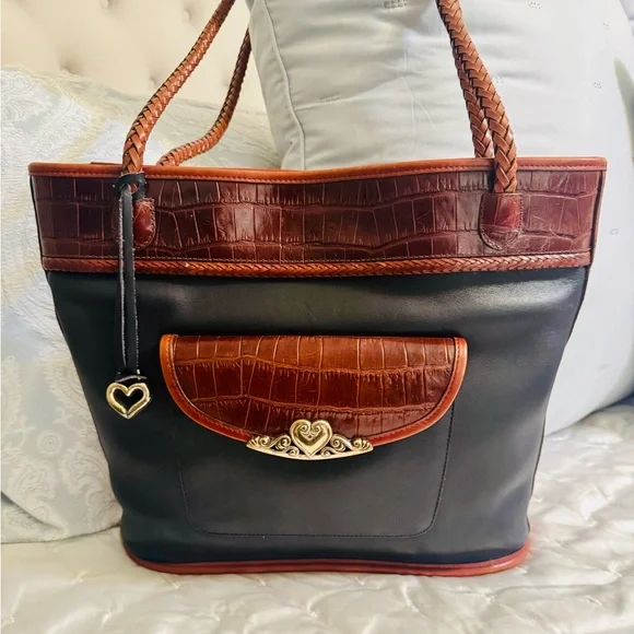 Brighton Black and Brown Tote Bag - Picture 5 of 16
